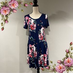 Floral short sleeve dress‎